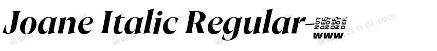 Joane Italic Regular字体转换